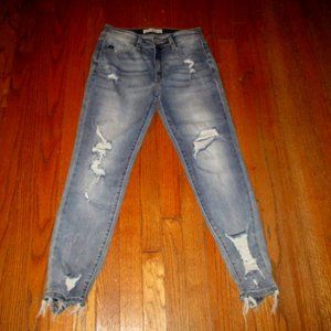 KanCan Distressed Mid-Rise Skinny Jeans